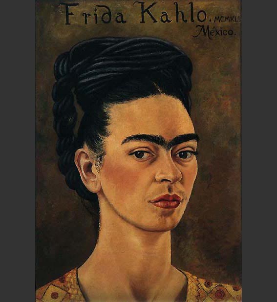 Frida Kahlo Self Portrait with Royal Gold Vest